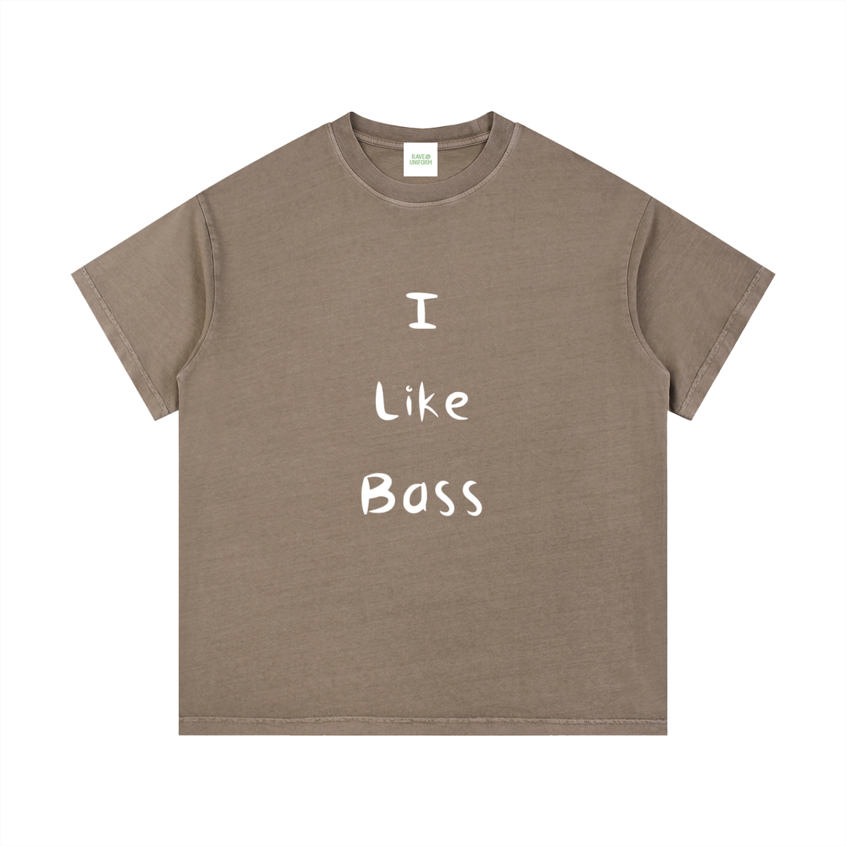 I Like Bass T-Shirt in Coffee detail view by Rave Uniform