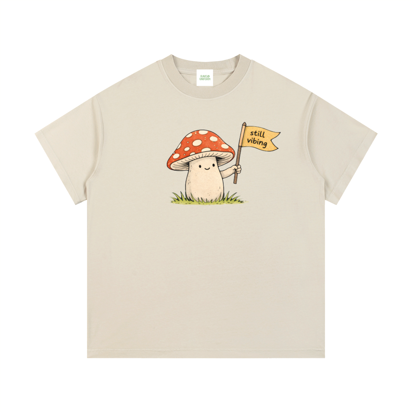 Still Vibin' T-Shirt in Light Apricot by Rave Uniform
