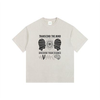 Free The Mind Oversized T-Shirt in Light Apricot by Rave Uniform