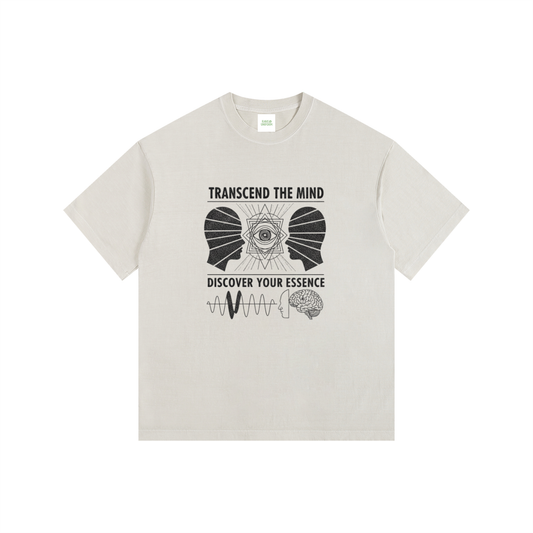 Free The Mind Oversized T-Shirt in Light Apricot by Rave Uniform