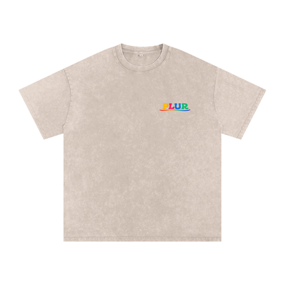PLUR Oversized Vintage T-Shirt in Apricot by Rave Uniform