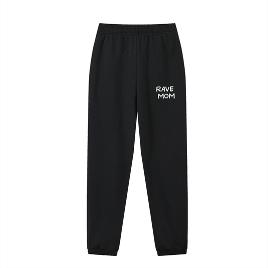 Rave Mom Cuffed Sweatpants in Black by Rave Uniform