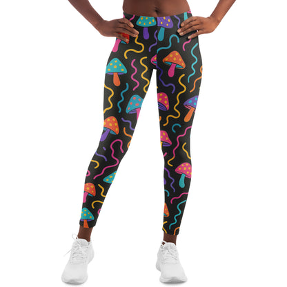Mushroom Confetti Leggings, front, on model