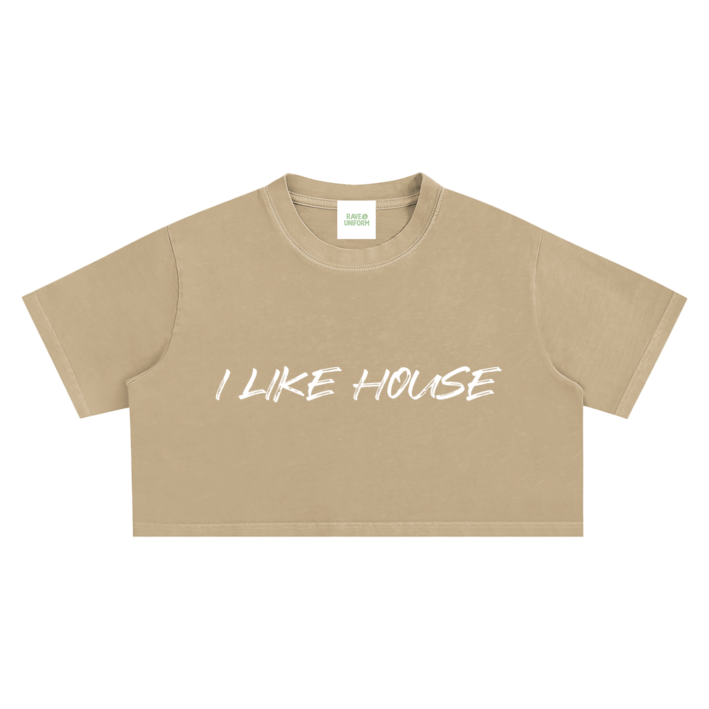 I Like House Crop Top - Rave Streetwear View