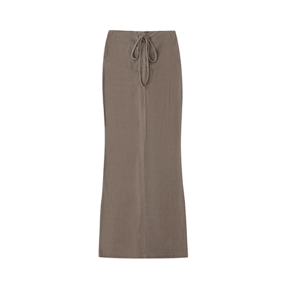 Comfy Drawstring Maxi Skirt