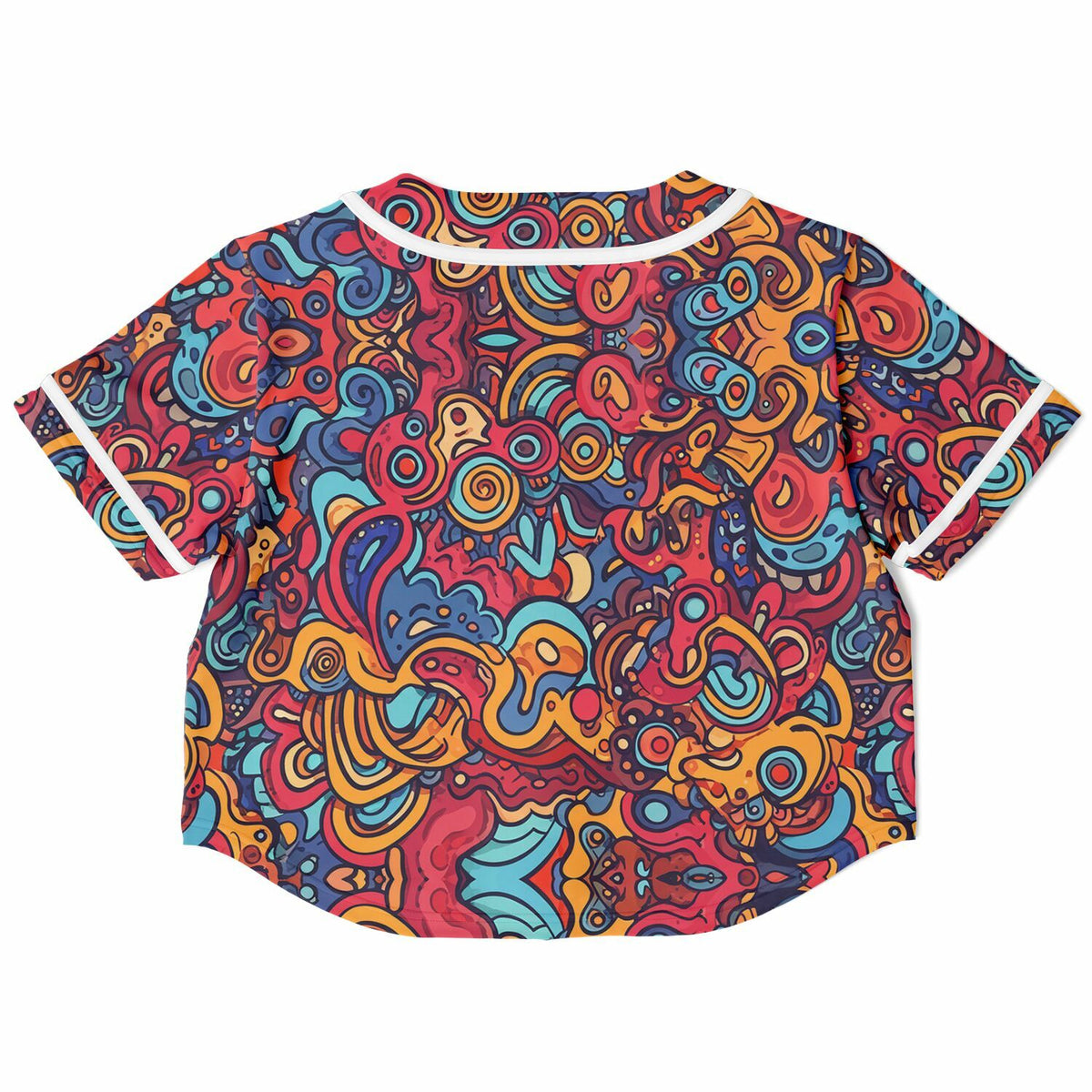 Molten Spring Cropped Baseball Jersey, back, flat lay