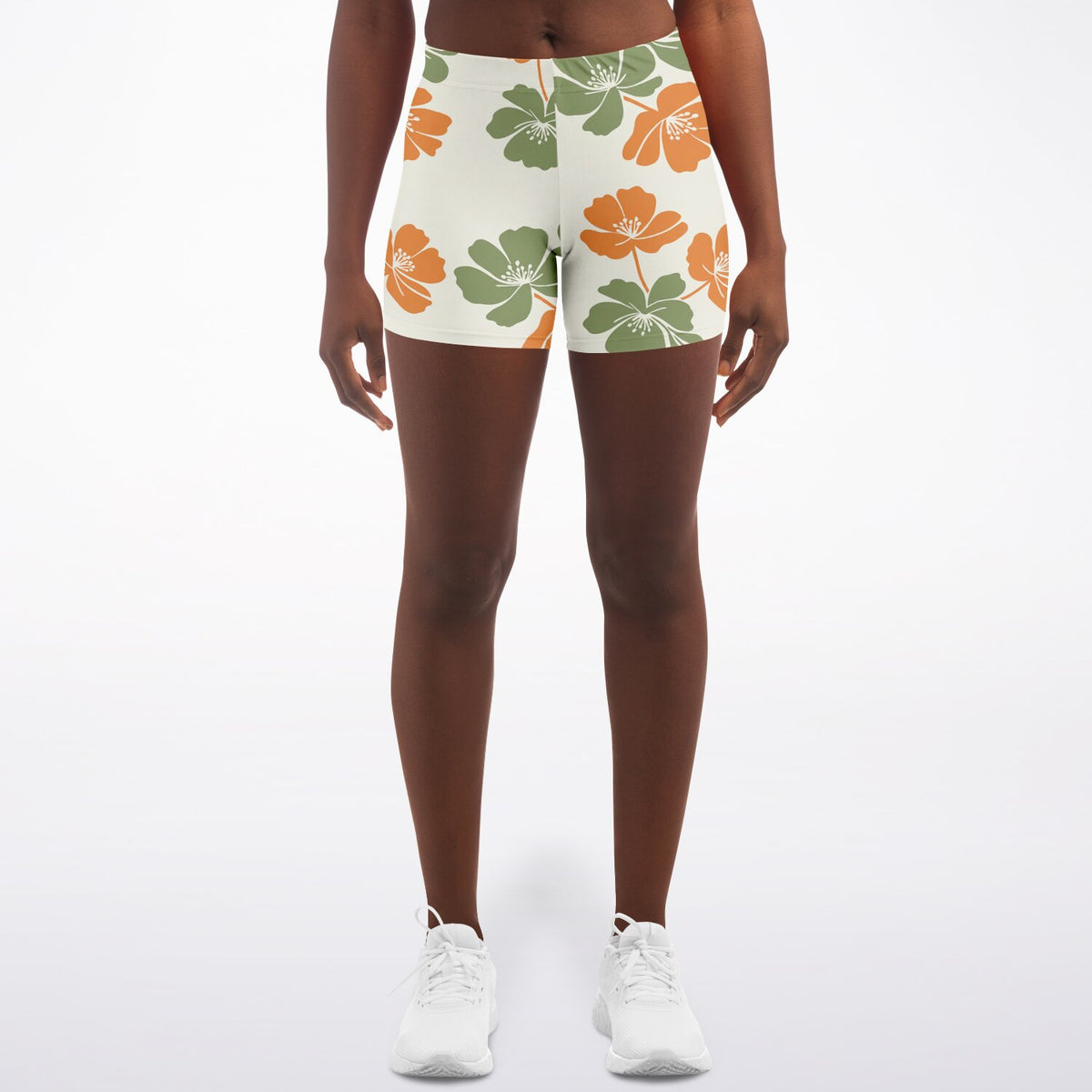 Floral Breeze Legging Shorts, front, on model