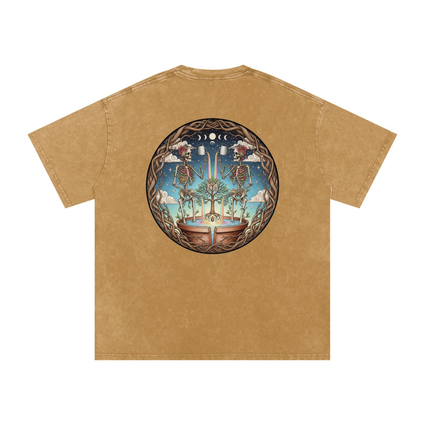 Flower Friends Oversized Vintage T-Shirt - Rave Uniform Detail View
