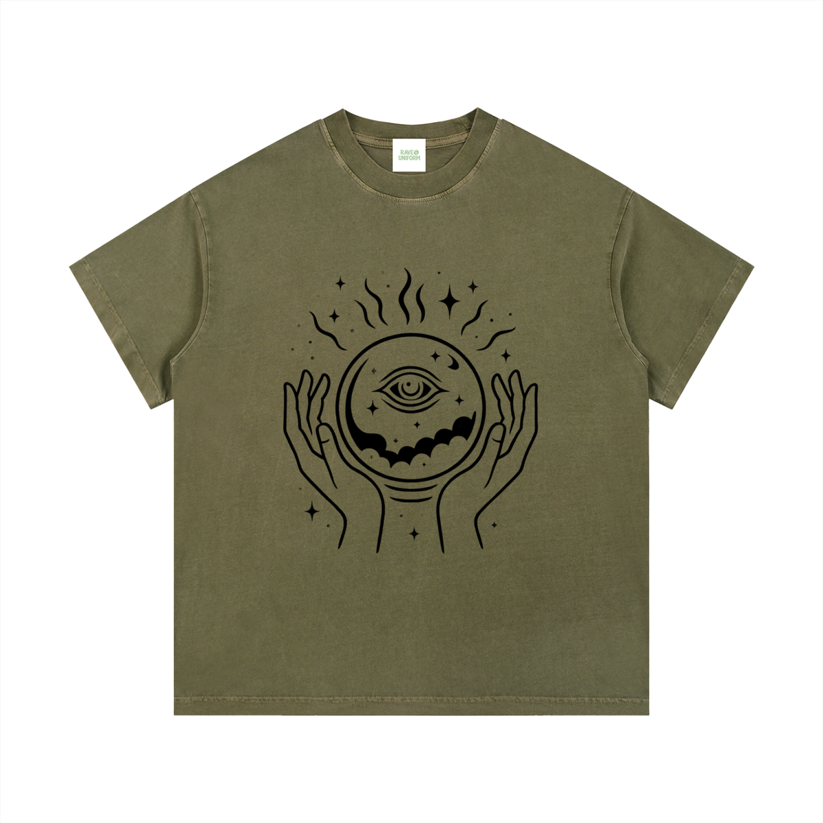 Eye of The World T-Shirt in Army Green by Rave Uniform