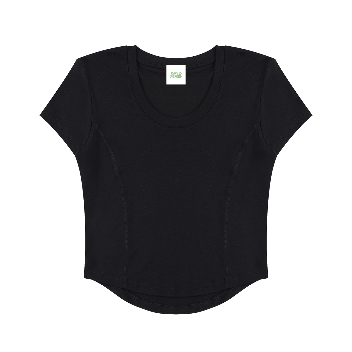Comfy Paneled Crop T-Shirt - Rave Uniform Back View