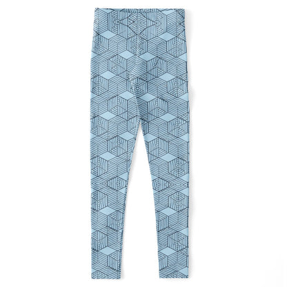 Geometric Cubes Leggings, front, flat lay
