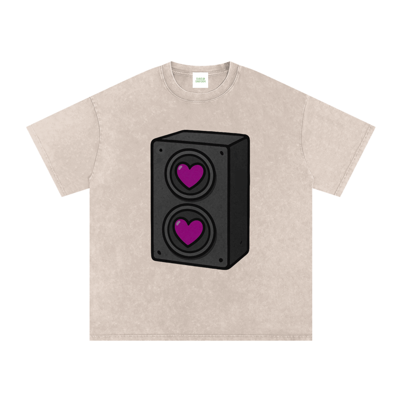 Bass Love Oversized Vintage T-Shirt - Rave Streetwear View