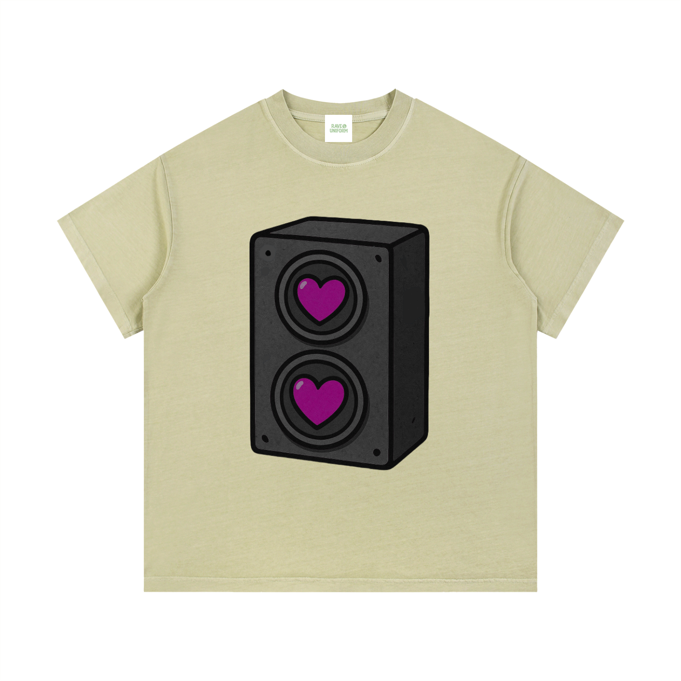 Bass Love T-Shirt in Bean Green by Rave Uniform