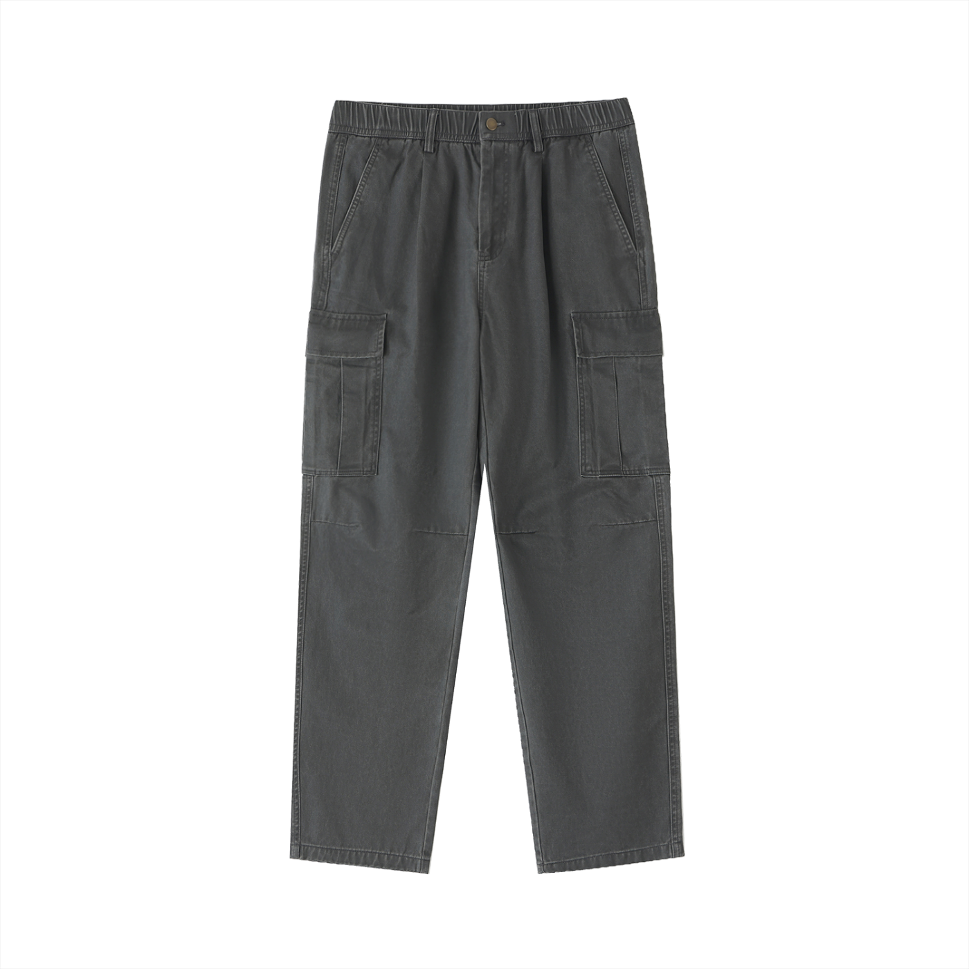 Scrunch Waist Cargo Pants in Gray by Rave Uniform