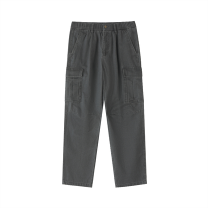 Scrunch Waist Cargo Pants in Gray by Rave Uniform