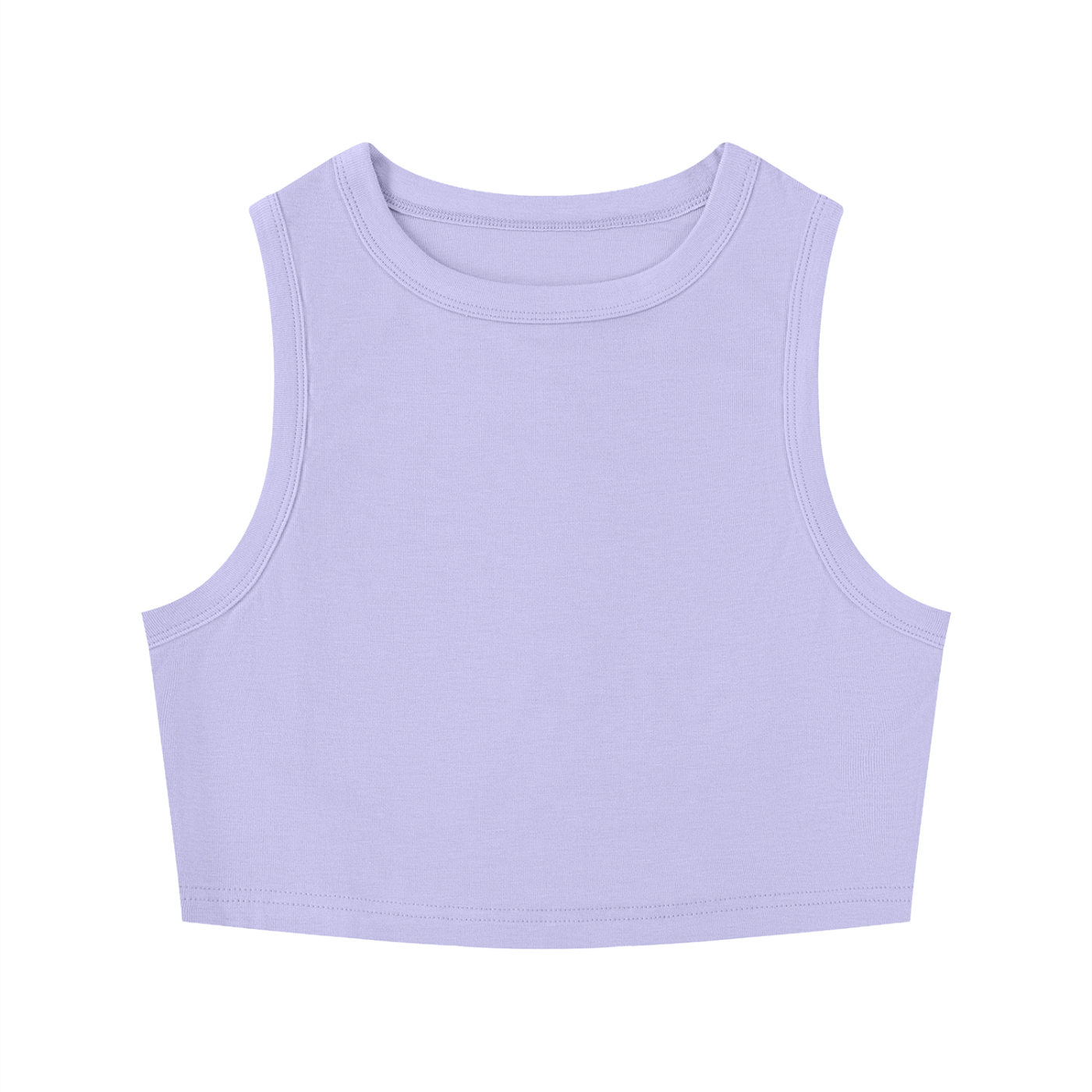 Crewneck Cropped Tank Top - Rave Uniform Front View