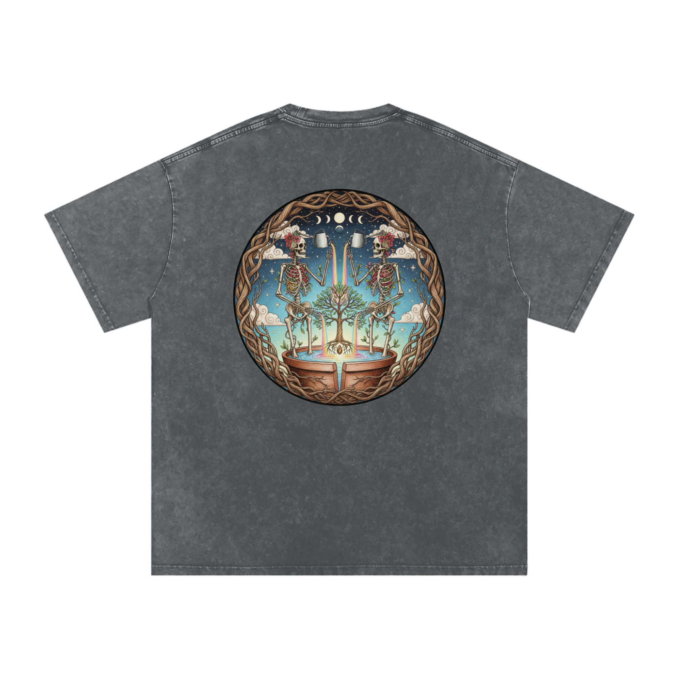 Flower Friends Oversized Vintage T-Shirt - Rave Uniform Detail View