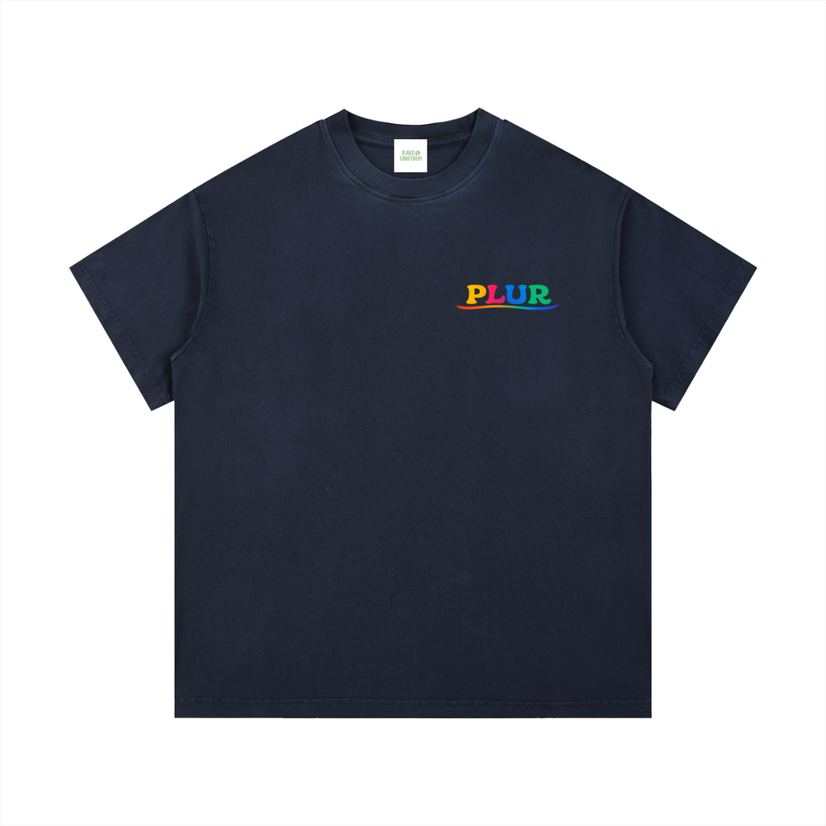 PLUR T-Shirt in Royal Blue detail view by Rave Uniform