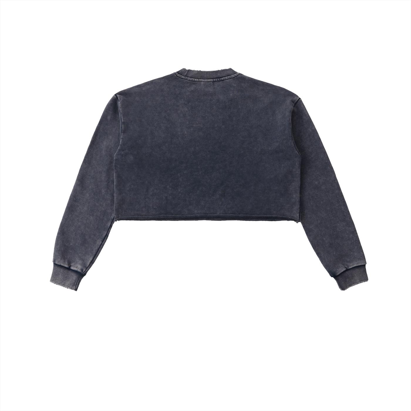 Smiley Cropped Sweatshirt in Royal Blue alternate view by Rave Uniform