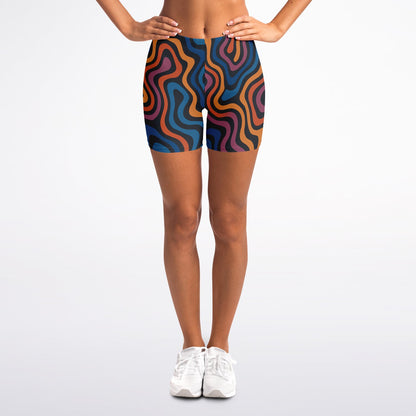 Dyed Spaghetti Legging Shorts, front, on model