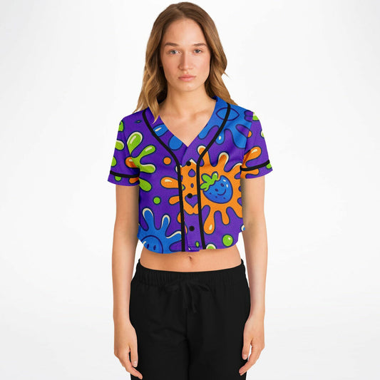 Capri Sun Cropped Baseball Jersey, front, on model