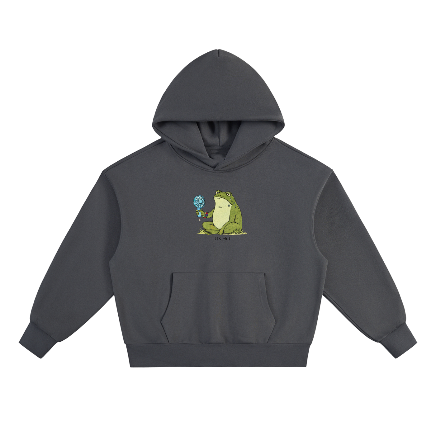 Its Hot Frog Heavyweight Hoodie in Charcoal Gray by Rave Uniform