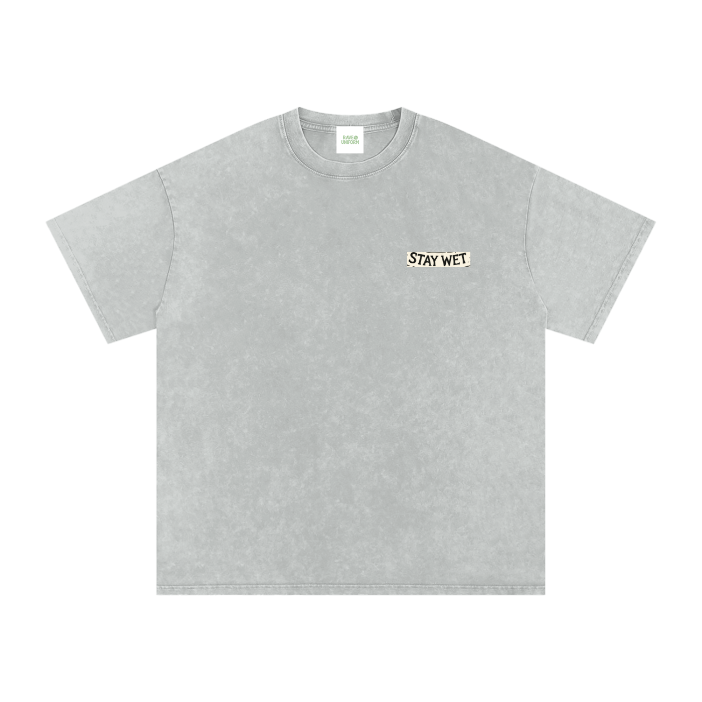Stay Hydrate Oversized Vintage T-Shirt in Light Gray by Rave Uniform