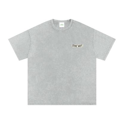 Stay Hydrate Oversized Vintage T-Shirt in Light Gray by Rave Uniform
