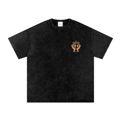 Aztec Rising Oversized Vintage T-Shirt - Rave Streetwear View