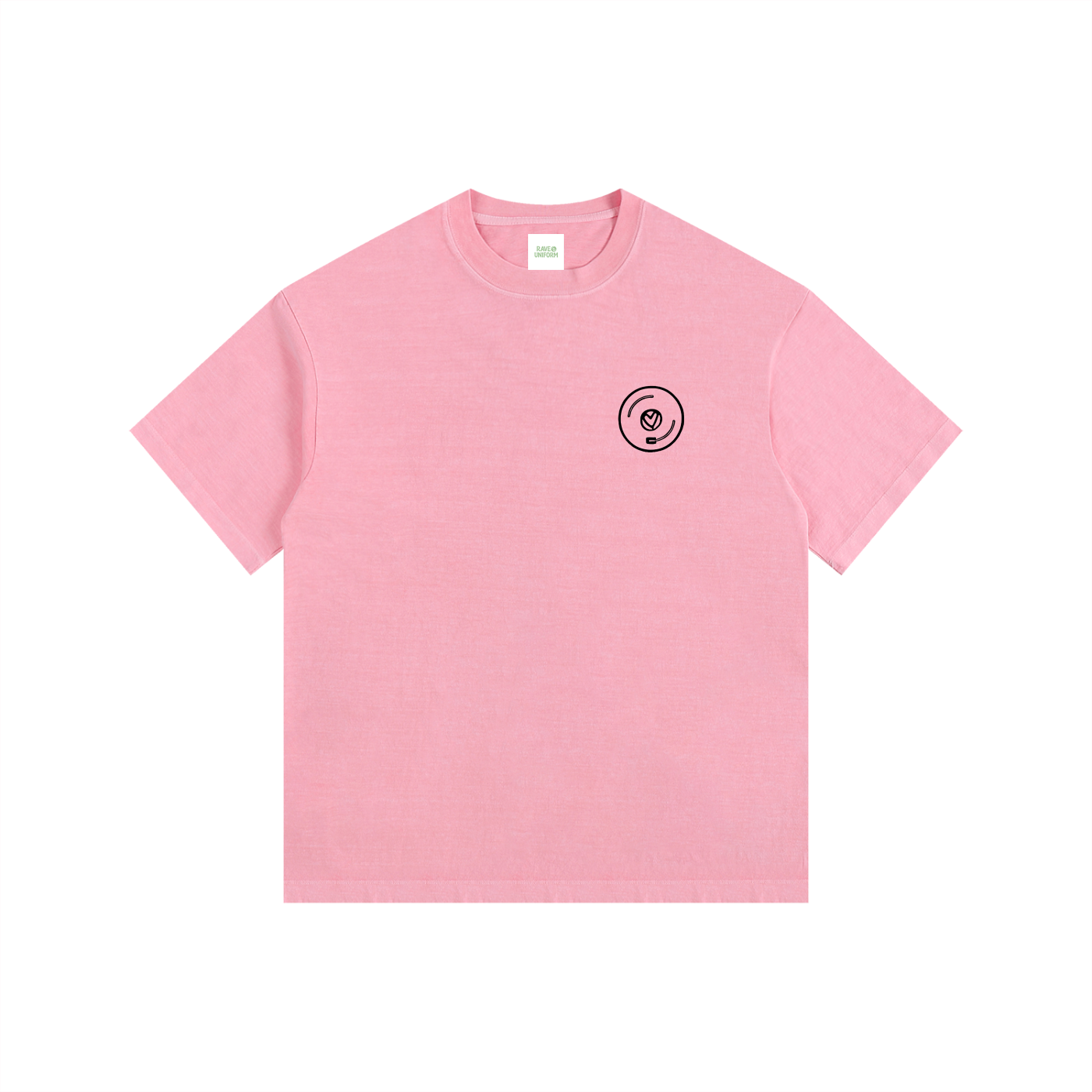 Vinyl Love Oversized T-Shirt in Pink by Rave Uniform