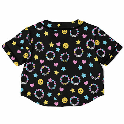 Kandi Cropped Baseball Jersey, back, flat lay