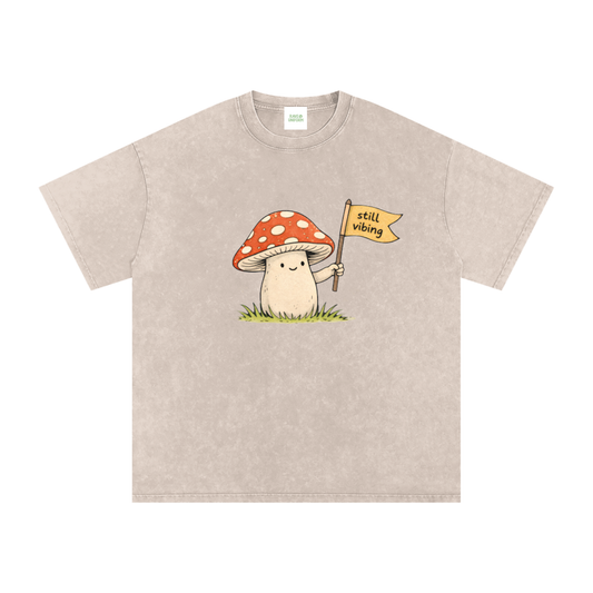 Still Vibin Oversized Vintage T-Shirt in Apricot by Rave Uniform