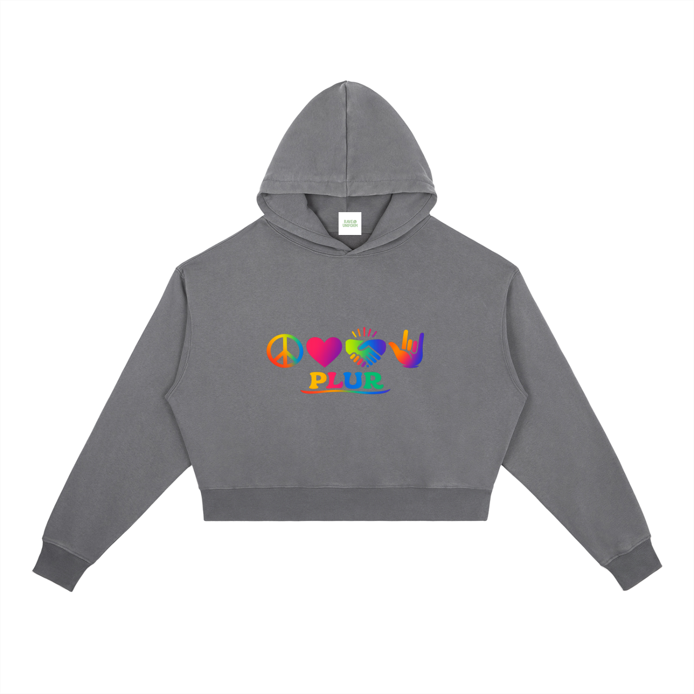 PLUR Heavyweight Hoodie - Rave Streetwear View