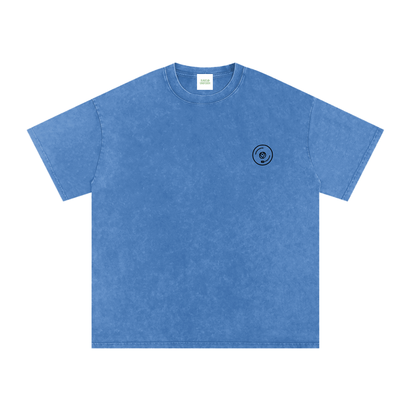 House Hunny Oversized Vintage T-Shirt in Light Blue detail view by Rave Uniform