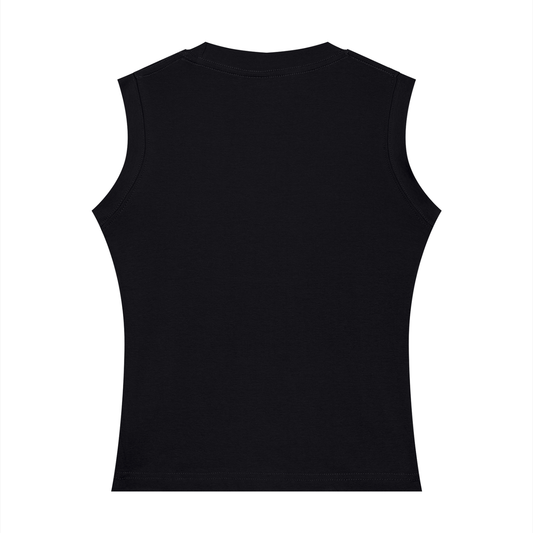 Saw The Lasers Tank Top in Black, back