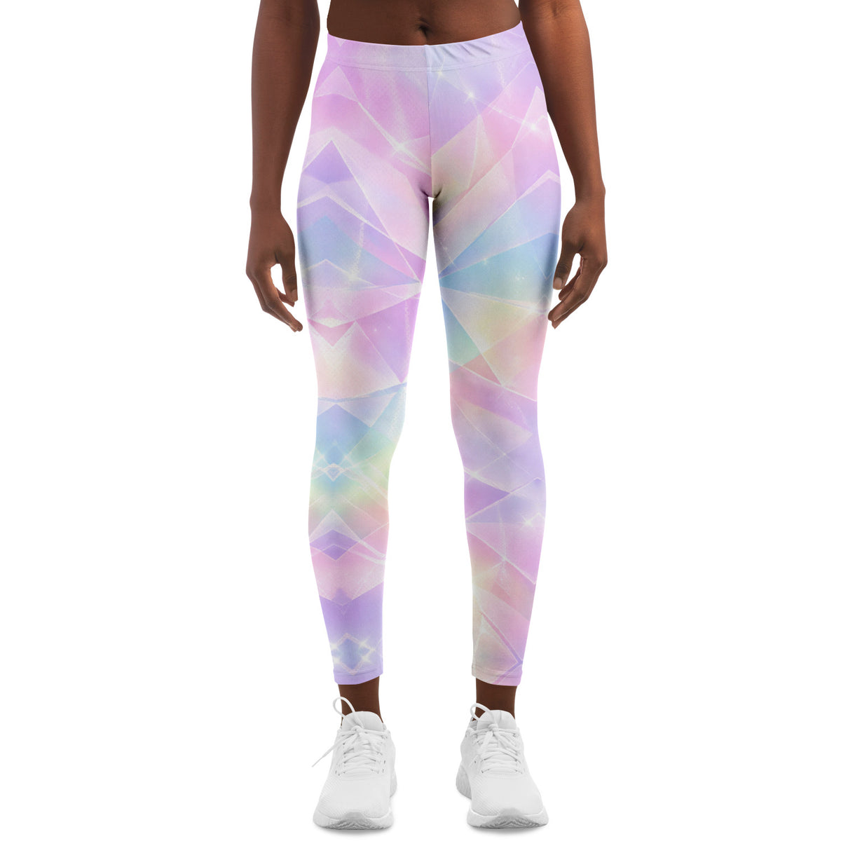 Sherbert Kaleidoscope Leggings, front, on model