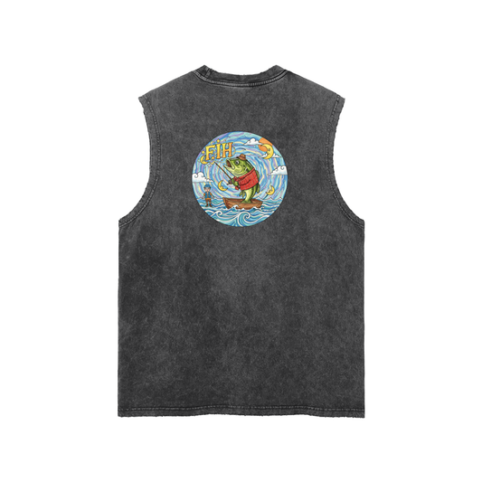 FIH Tank Top in Black alternate view by Rave Uniform