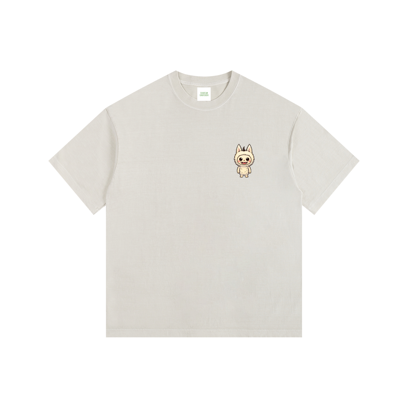 Labubu Oversized T-Shirt in Light Apricot by Rave Uniform