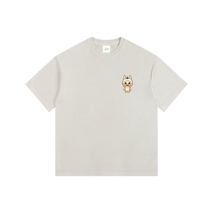 Labubu Oversized T-Shirt in Light Apricot by Rave Uniform