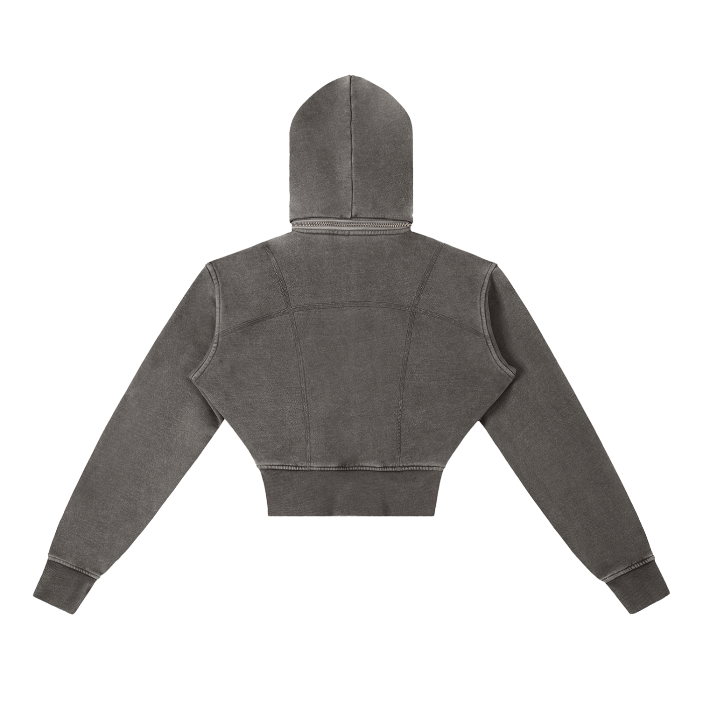 Vinyl Love Cropped Fleece Hoodie - Rave Uniform Detail View