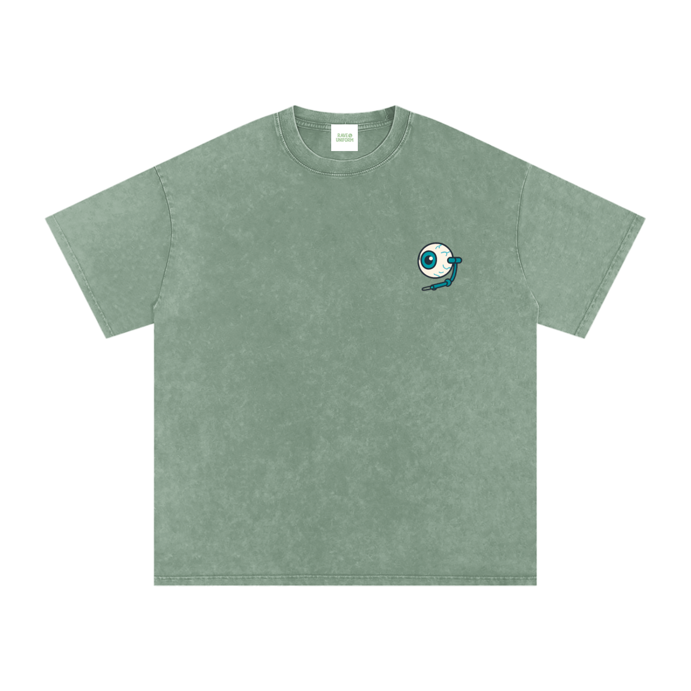 Raver Anatomy Oversized Vintage T-Shirt in Bean Green by Rave Uniform