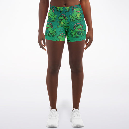 Bass Frog Legging Shorts, front, on model