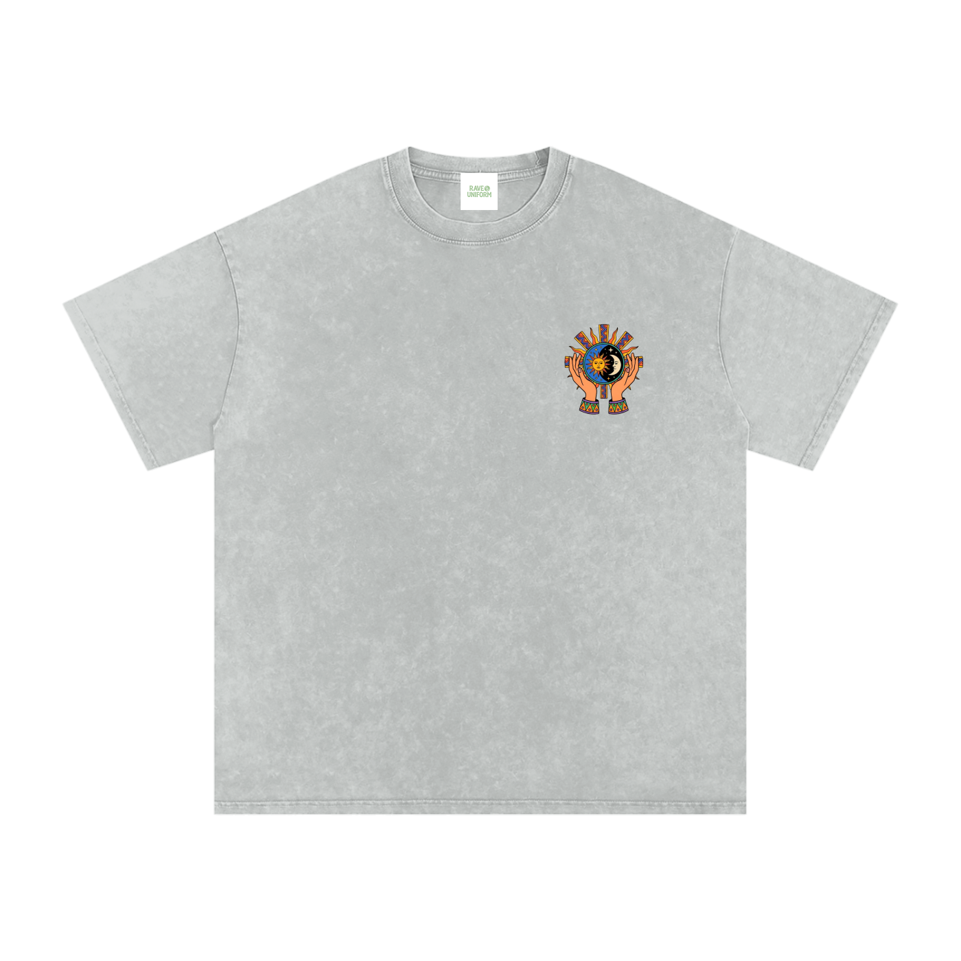 Aztec Rising Oversized Vintage T-Shirt - Rave Streetwear View