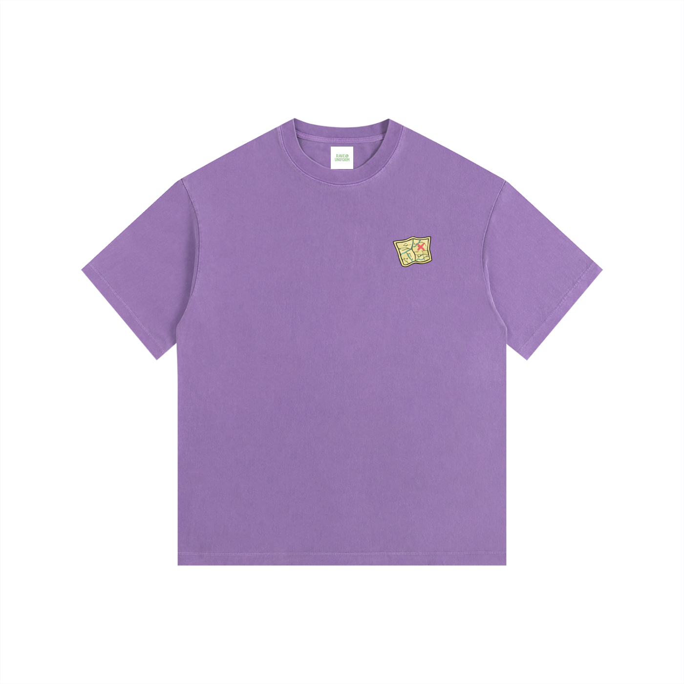 Side Quest Oversized T-Shirt in Purple side view by Rave Uniform