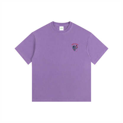 Inner Garden Oversized T-Shirt in Purple detail view by Rave Uniform