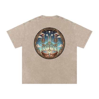 Flower Friends Oversized Vintage T-Shirt - Rave Uniform Detail View