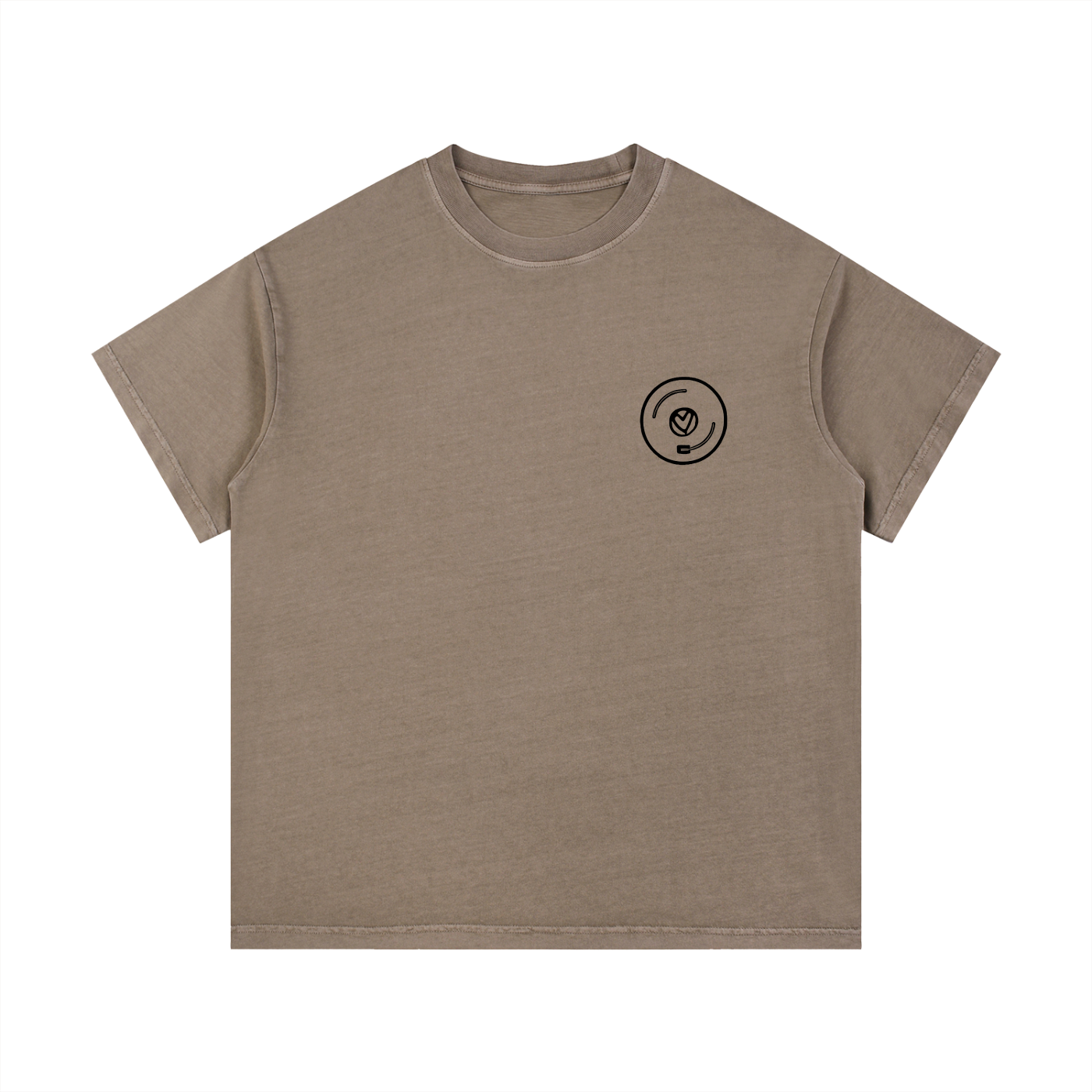 Vinyl Love T-Shirt in Coffee detail view by Rave Uniform