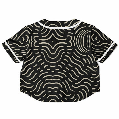 Golden Doodles Cropped Baseball Jersey, back, flat lay