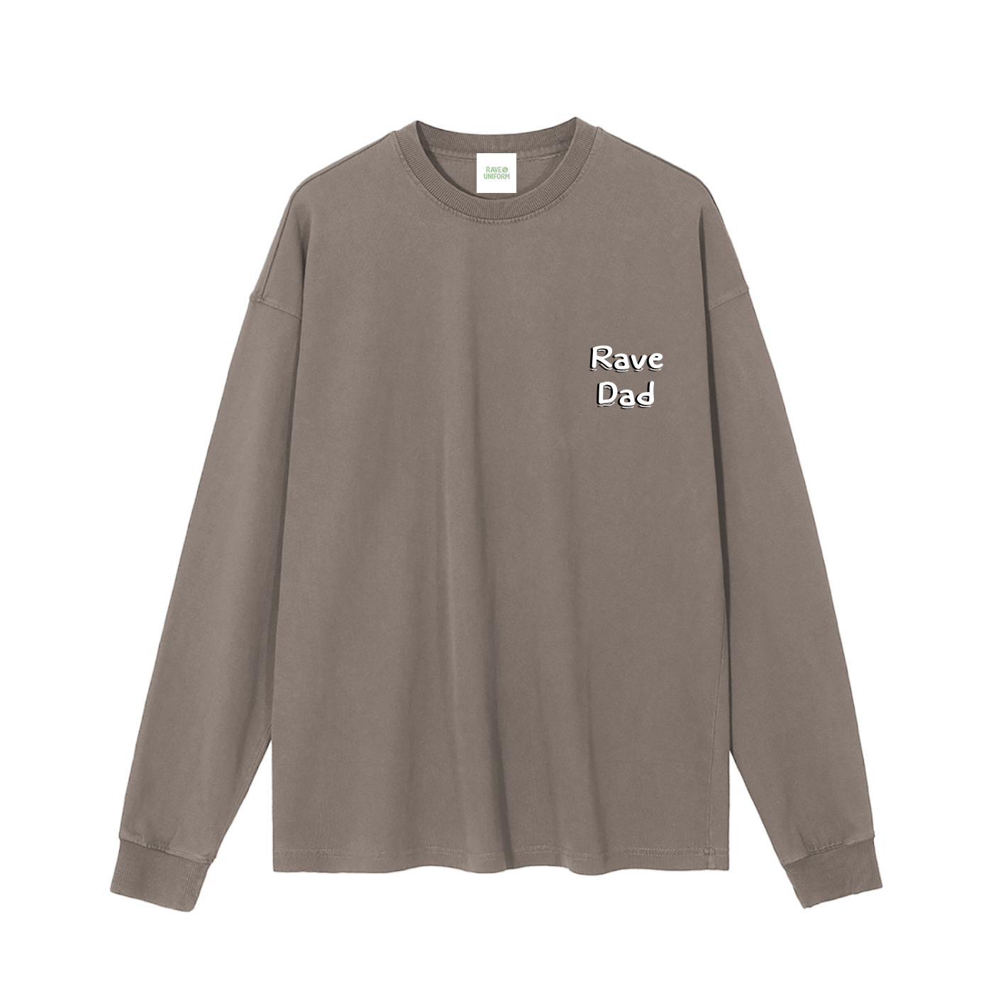 Rave Dad Long Sleeve T-Shirt in Brown by Rave Uniform