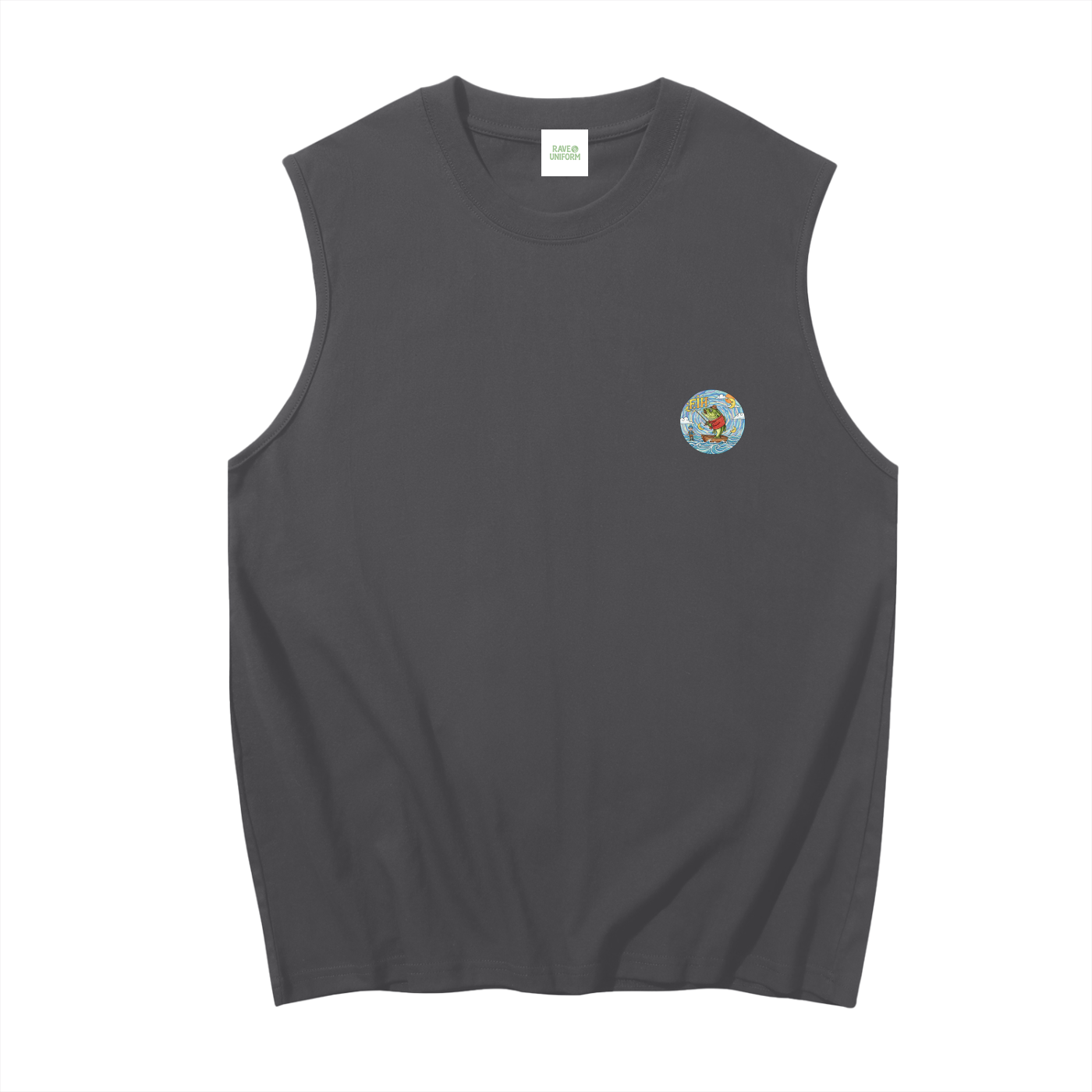 FIH Muscle Tank Top in Medium Grey by Rave Uniform